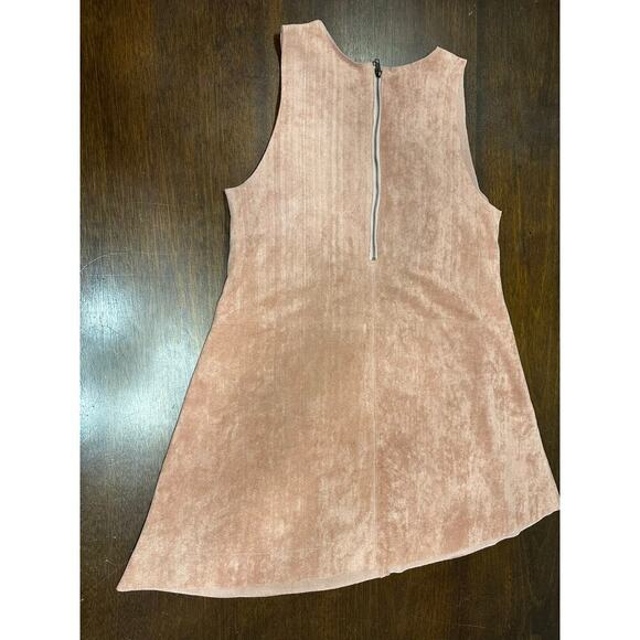 Umgee Faux Suede Dress Women Medium Indie Boho Western Festival Aztec Light Twee - Picture 4 of 9